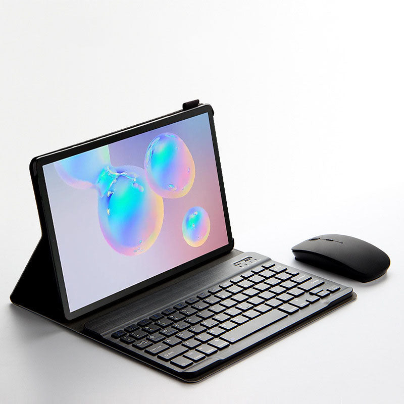 AJIUYU Wireless Bluetooth Keyboard Leather Case for Samsung Galaxy Tab S6 Lite P610/P615/S6 Lite (2022)