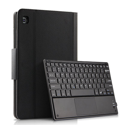 AJIUYU Wireless Touch Pad Bluetooth Keyboard with Stand Leather Case for Samsung Galaxy Tab A7 10.4 (2020) T500 / T505