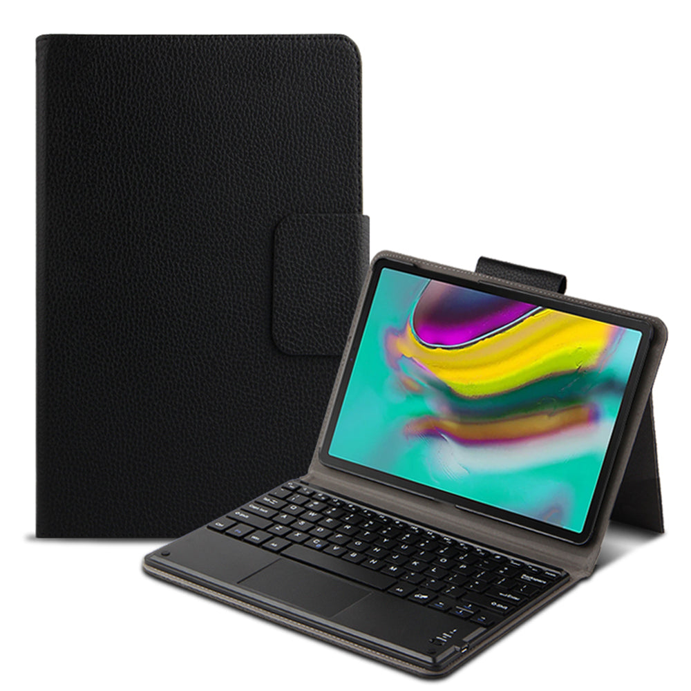 AJIUYU Wireless Touch Pad Bluetooth Keyboard with Stand Leather Case for Samsung Galaxy Tab A7 10.4 (2020) T500 / T505
