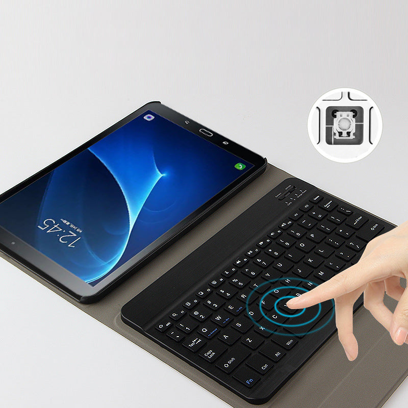 AJIUYU Wireless Bluetooth Keyboard + Leather Shell for Samsung Galaxy Tab A 10.1 (2016)
