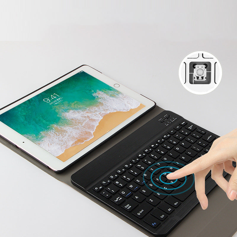 AJIUYU Leather Shell + Wireless Bluetooth Keyboard for iPad Air (2022)/(2020)
