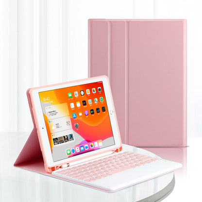 JIUYU Candy Color Leather Cover Shell + Wireless Bluetooth Keyboard Set with Stand for iPad Pro 10.5-inch (2017)/Air 10.5 inch (2019)