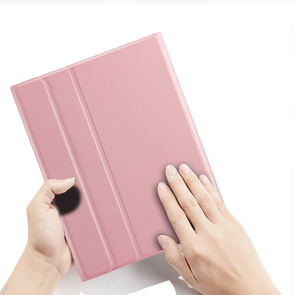 JIUYU Candy Color Leather Cover Shell + Wireless Bluetooth Keyboard Set with Stand for iPad Pro 10.5-inch (2017)/Air 10.5 inch (2019)