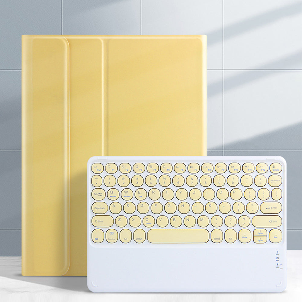 JIUYU Candy Color Leather Cover Shell + Wireless Bluetooth Keyboard Set with Stand for iPad Pro 10.5-inch (2017)/Air 10.5 inch (2019)