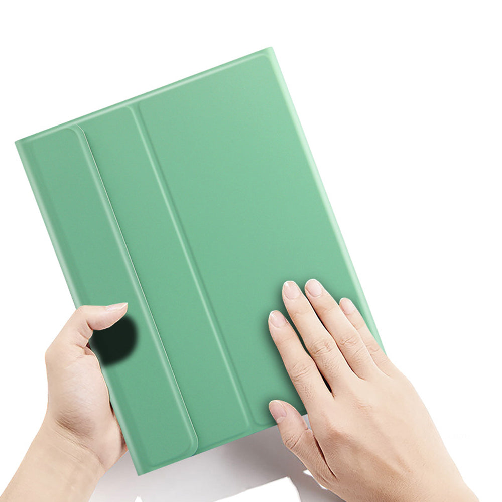 JIUYU Candy Color Leather Cover Shell + Wireless Bluetooth Keyboard Set with Stand for iPad Pro 10.5-inch (2017)/Air 10.5 inch (2019)