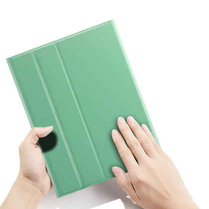 JIUYU Candy Color Leather Cover Shell + Wireless Bluetooth Keyboard Set with Stand for iPad Pro 10.5-inch (2017)/Air 10.5 inch (2019)