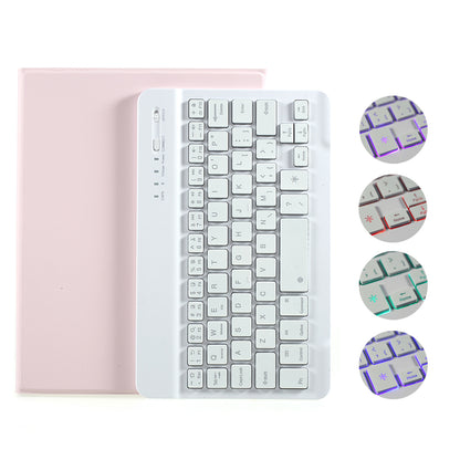 Skin Texture Leather Case+Bluetooth Keyboard with Backlit for iPad Mini 2/iPad Mini/iPad Mini 4/iPad Mini (2019) 7.9 inch