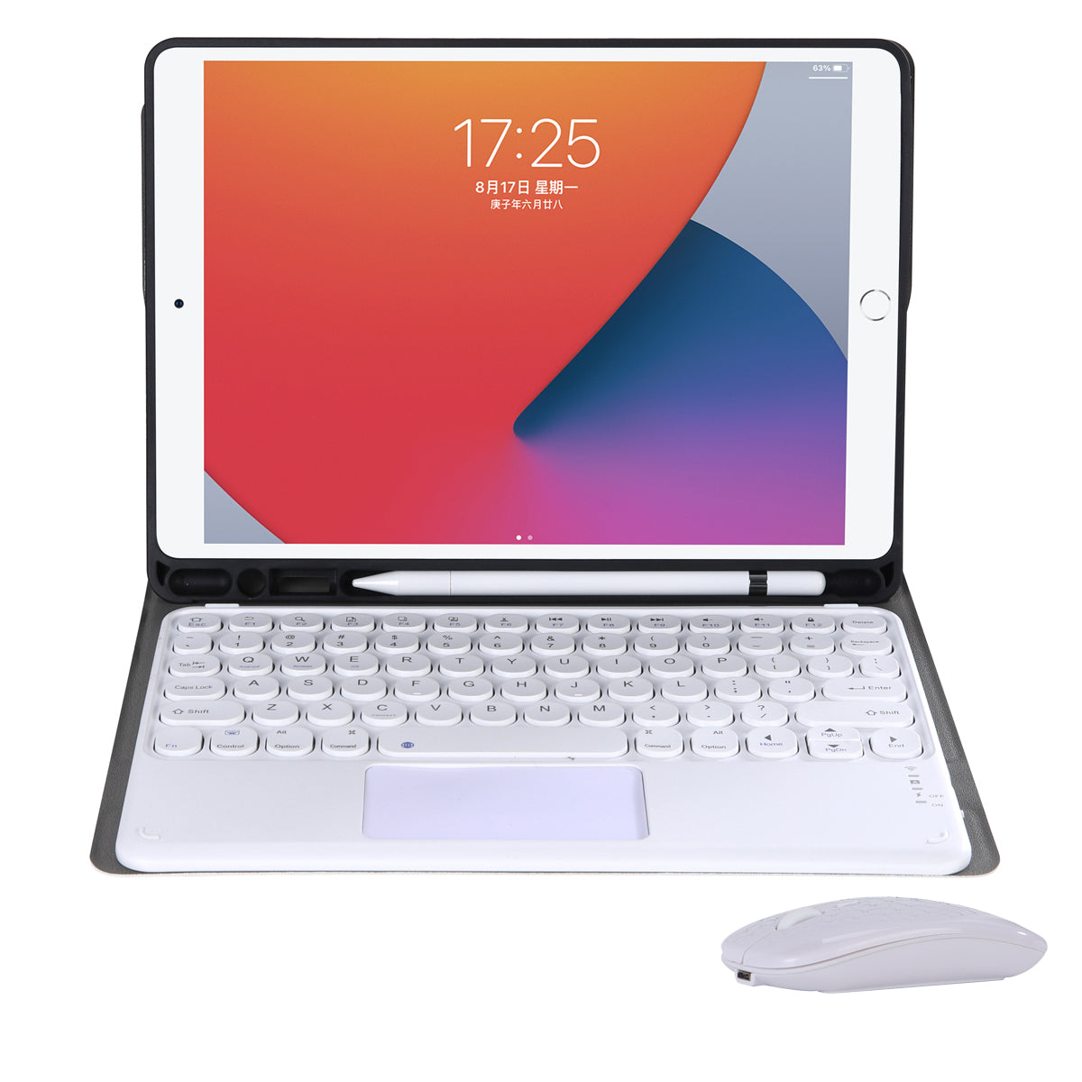 YA102B-A 2 in 1 Bluetooth Keyboard Leather Case with Mouse for iPad 10.2 (2021)/(2020)/(2019)/iPad Air 10.5 inch (2019)/iPad Pro 10.5 inch (2017)