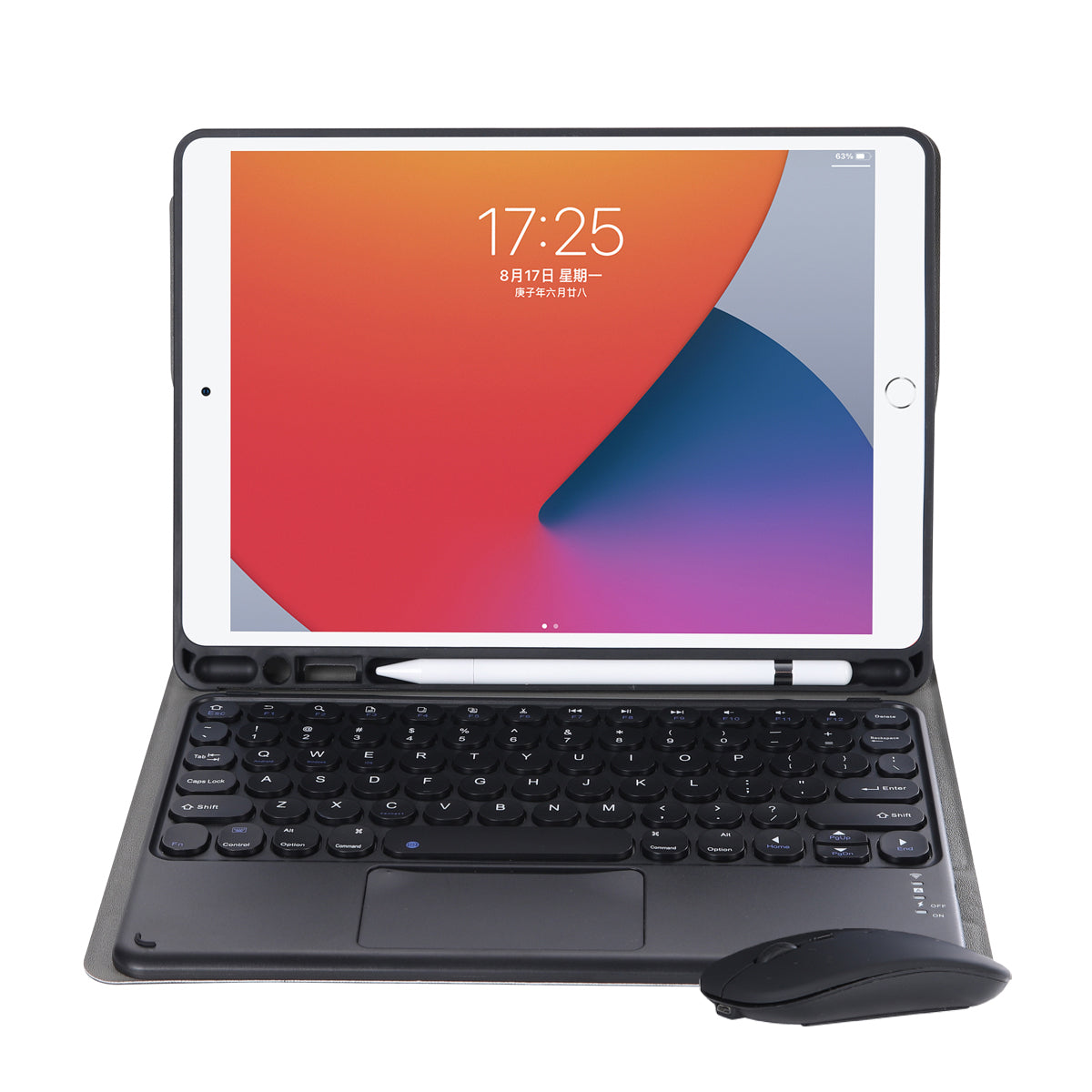 YA102B-A 2 in 1 Bluetooth Keyboard Leather Case with Mouse for iPad 10.2 (2021)/(2020)/(2019)/iPad Air 10.5 inch (2019)/iPad Pro 10.5 inch (2017)