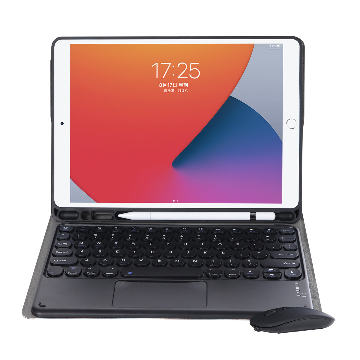 YA102B-A 2 in 1 Bluetooth Keyboard Leather Case with Mouse for iPad 10.2 (2021)/(2020)/(2019)/iPad Air 10.5 inch (2019)/iPad Pro 10.5 inch (2017)