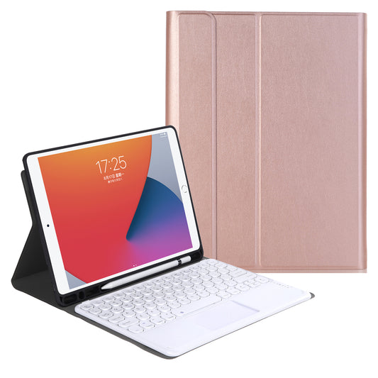 YA102B-A Bluetooth Keyboard with Leather Case for iPad 10.2 (2021)/(2020)/(2019)/iPad Air 10.5 inch (2019)/iPad Pro 10.5 inch (2017)