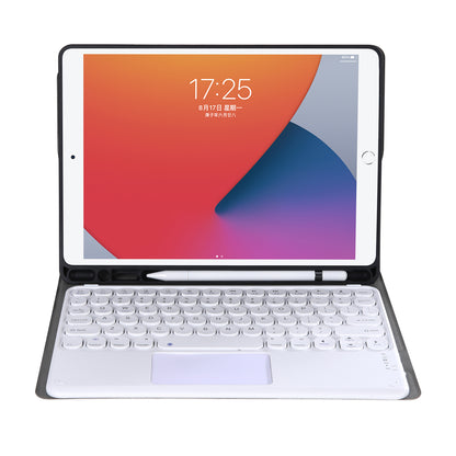 YA102B-A Bluetooth Keyboard with Leather Case for iPad 10.2 (2021)/(2020)/(2019)/iPad Air 10.5 inch (2019)/iPad Pro 10.5 inch (2017)