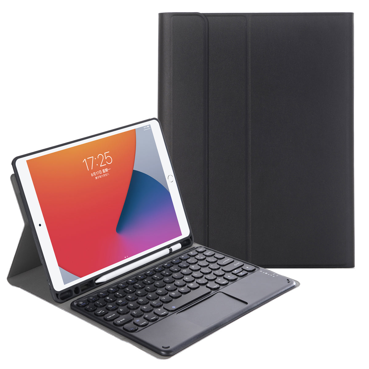 YA102B-A Bluetooth Keyboard with Leather Case for iPad 10.2 (2021)/(2020)/(2019)/iPad Air 10.5 inch (2019)/iPad Pro 10.5 inch (2017)