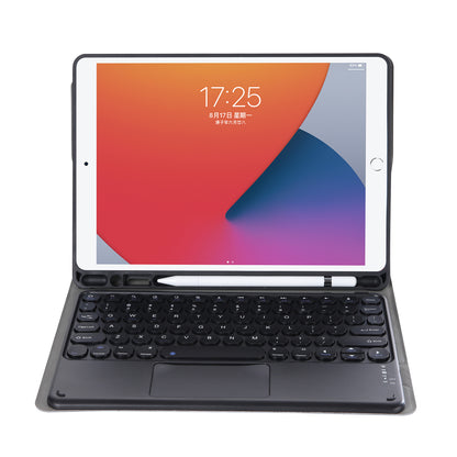 YA102B-A Bluetooth Keyboard with Leather Case for iPad 10.2 (2021)/(2020)/(2019)/iPad Air 10.5 inch (2019)/iPad Pro 10.5 inch (2017)