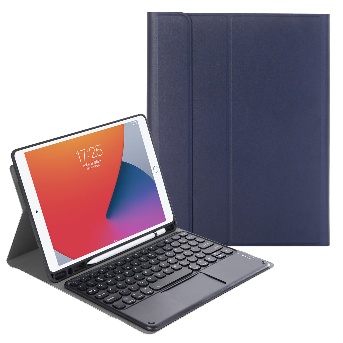 YA102B-A Bluetooth Keyboard with Leather Case for iPad 10.2 (2021)/(2020)/(2019)/iPad Air 10.5 inch (2019)/iPad Pro 10.5 inch (2017)