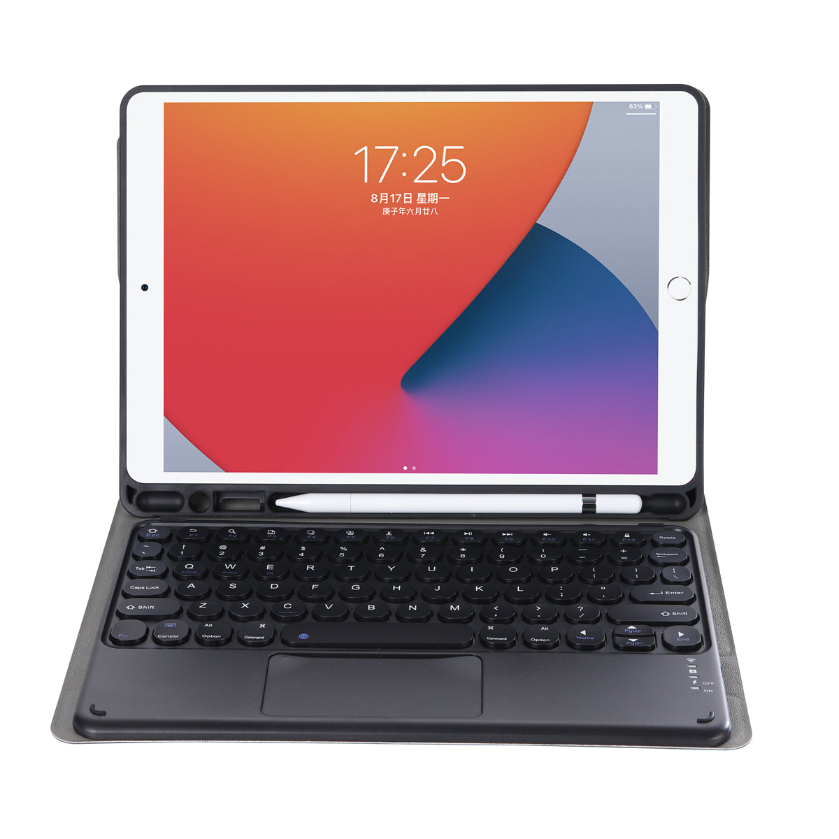 YA102B-A Bluetooth Keyboard with Leather Case for iPad 10.2 (2021)/(2020)/(2019)/iPad Air 10.5 inch (2019)/iPad Pro 10.5 inch (2017)