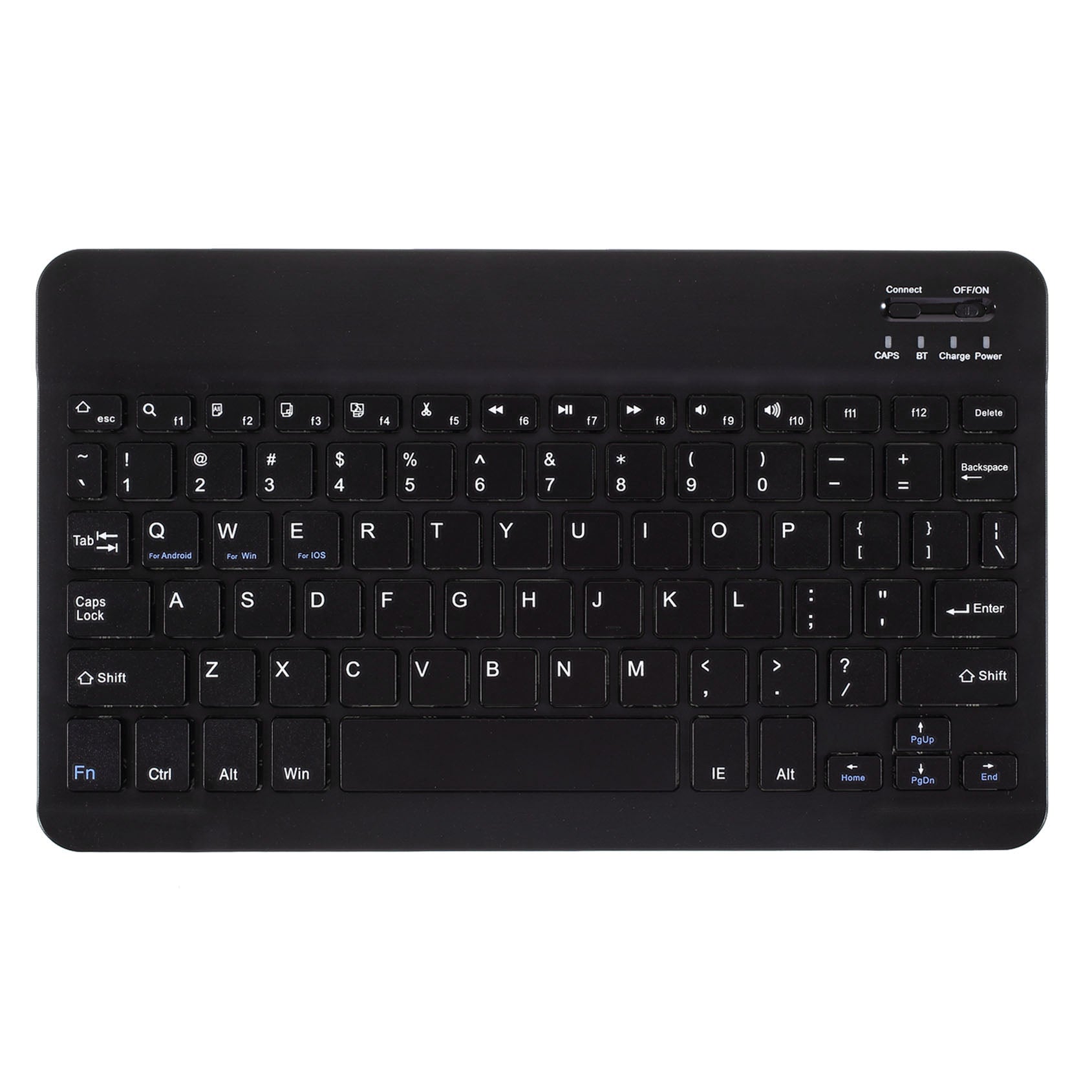 10 Inch Mini Bluetooth Keyboard USB Rechargeable Wireless Keyboard for iPad Tablet PC
