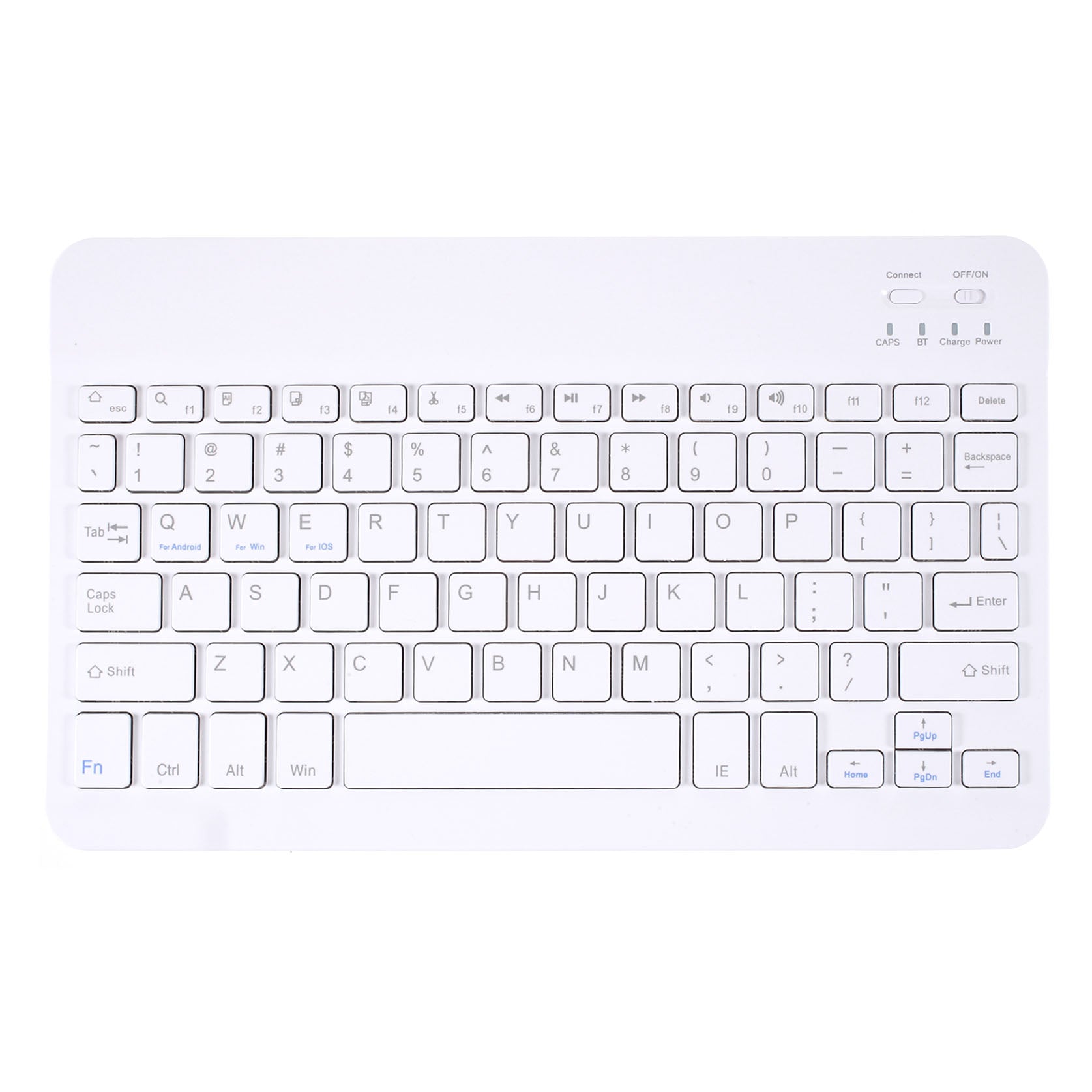 10 Inch Mini Bluetooth Keyboard USB Rechargeable Wireless Keyboard for iPad Tablet PC