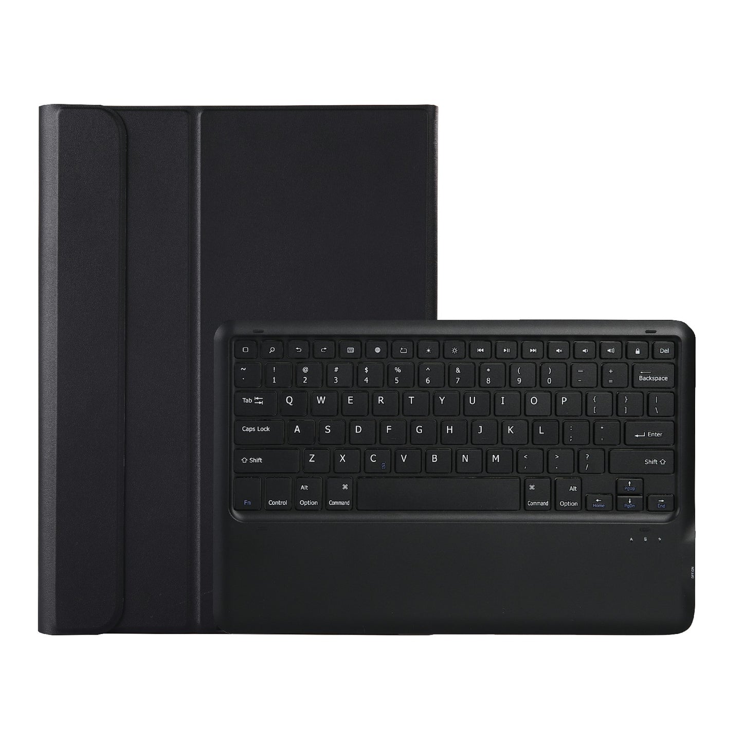 A970B Leather Case Bluetooth Keyboard with Built-in Pen Slot for Samsung Galaxy Tab S7 FE T730 T736/S7 Plus 12.4 Inch (T970/T975 2020)