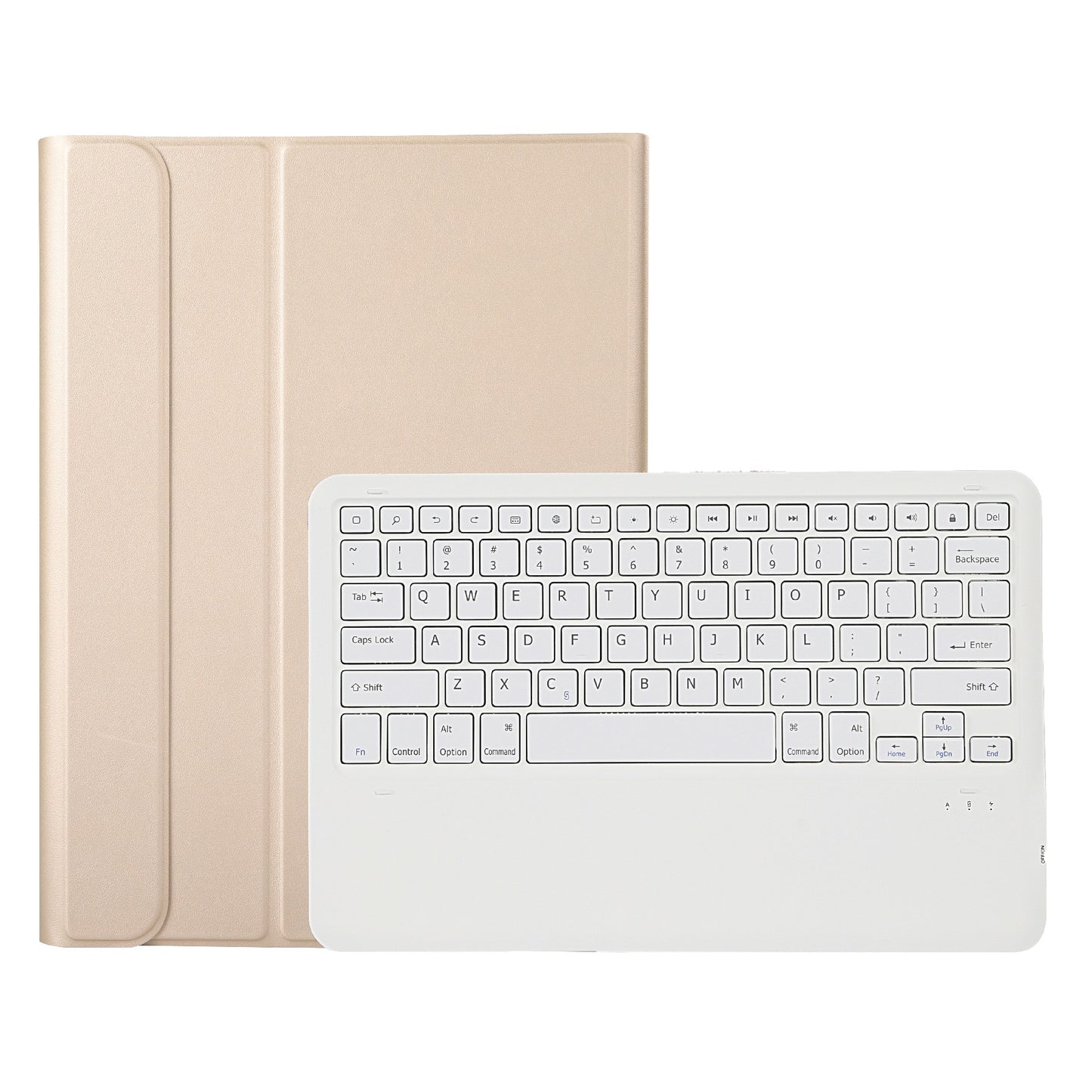 A970B Leather Case Bluetooth Keyboard with Built-in Pen Slot for Samsung Galaxy Tab S7 FE T730 T736/S7 Plus 12.4 Inch (T970/T975 2020)