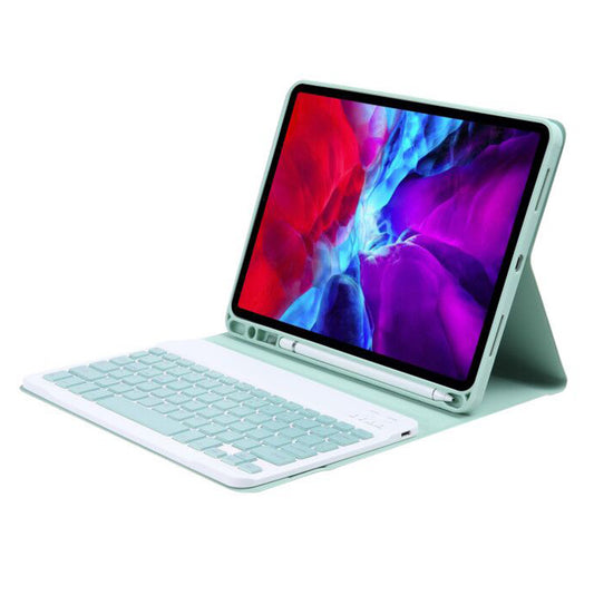 C-11B Candy Color Leather Case Bluetooth Keyboard with Pen Slot for iPad Pro 11-inch (2021)