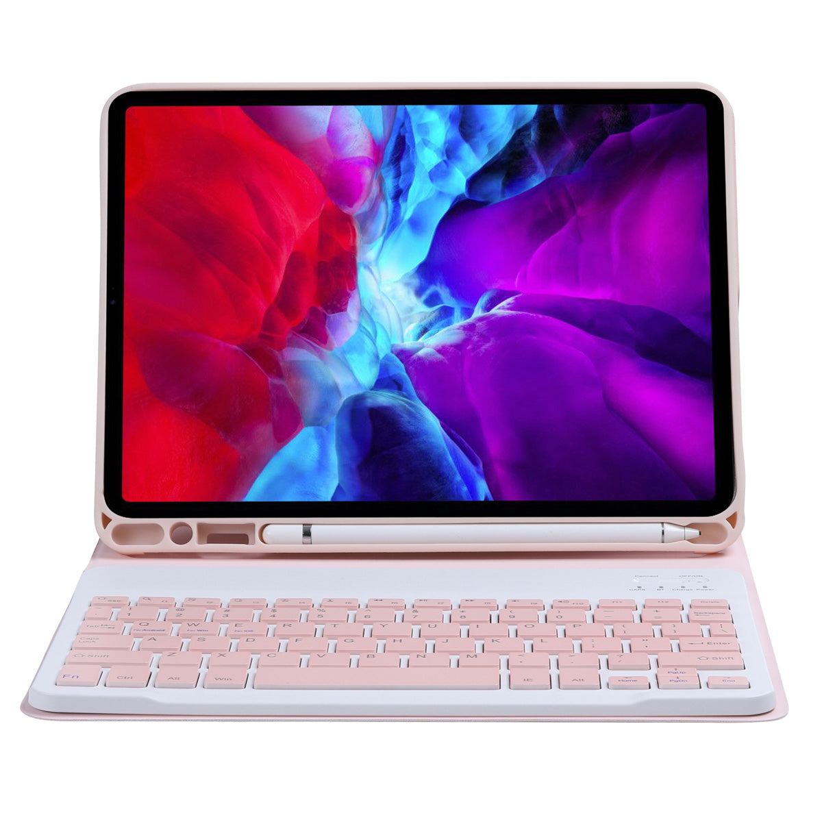 C-11B Candy Color Leather Case Bluetooth Keyboard with Pen Slot for iPad Pro 11-inch (2021)