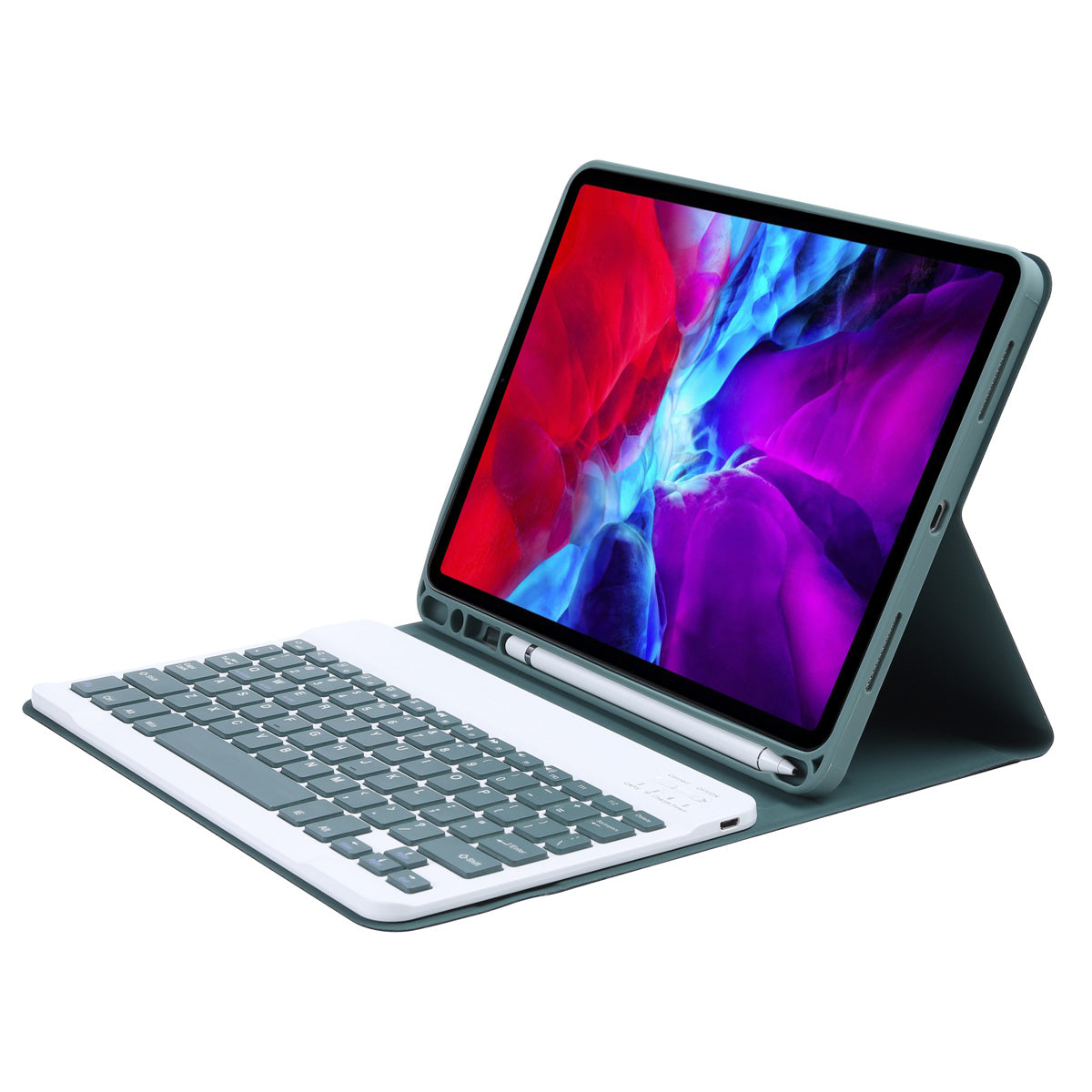C-11B Candy Color Leather Case Bluetooth Keyboard with Pen Slot for iPad Pro 11-inch (2021)