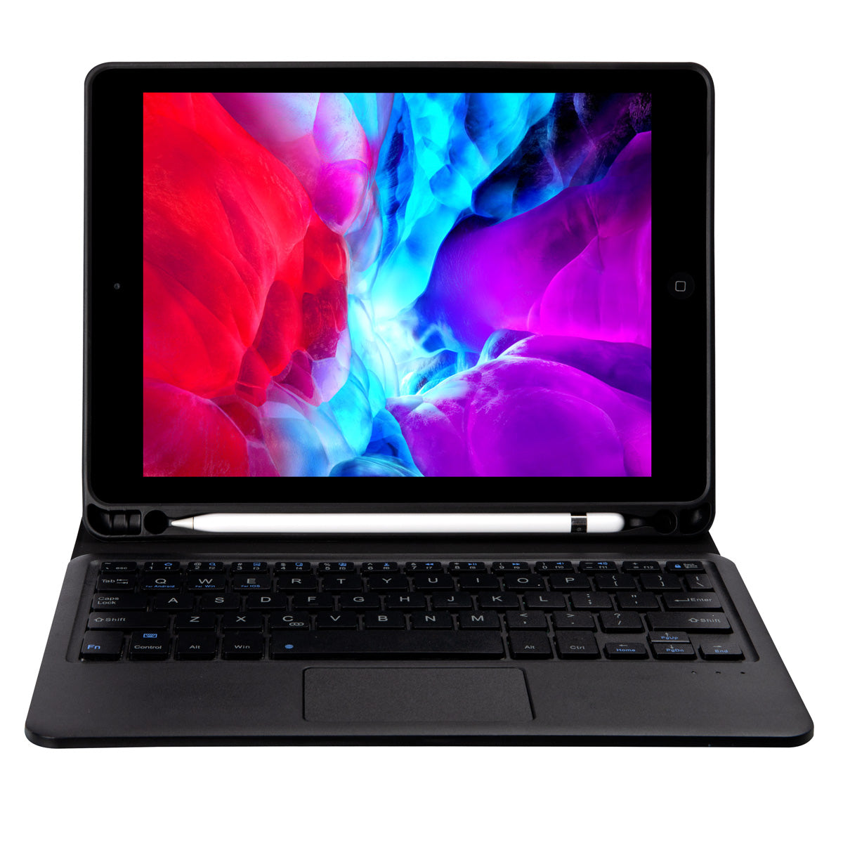 T11B-A Candy Color Leather Stand Case with Bluetooth Touchpad Keyboard Built-in Pen Slot for iPad Pro 11-inch (2021)