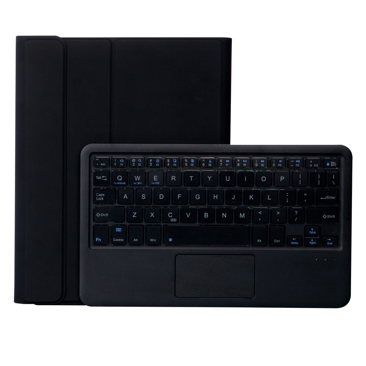 T11B-A Candy Color Leather Stand Case with Bluetooth Touchpad Keyboard Built-in Pen Slot for iPad Pro 11-inch (2021)