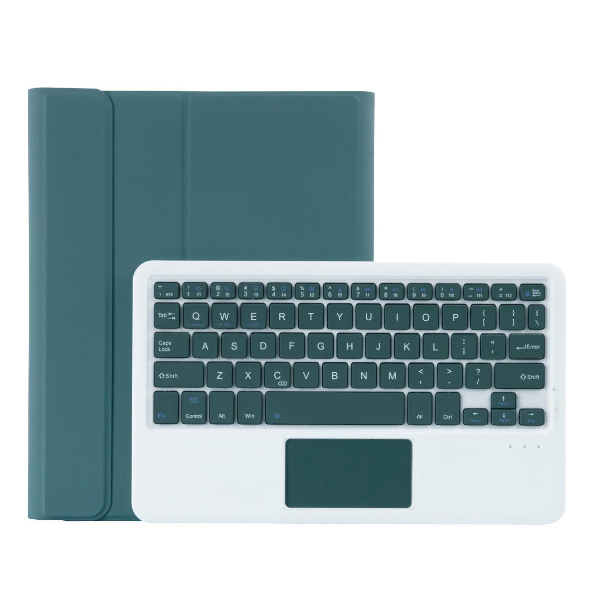 T11B-A Candy Color Leather Stand Case with Bluetooth Touchpad Keyboard Built-in Pen Slot for iPad Pro 11-inch (2021)