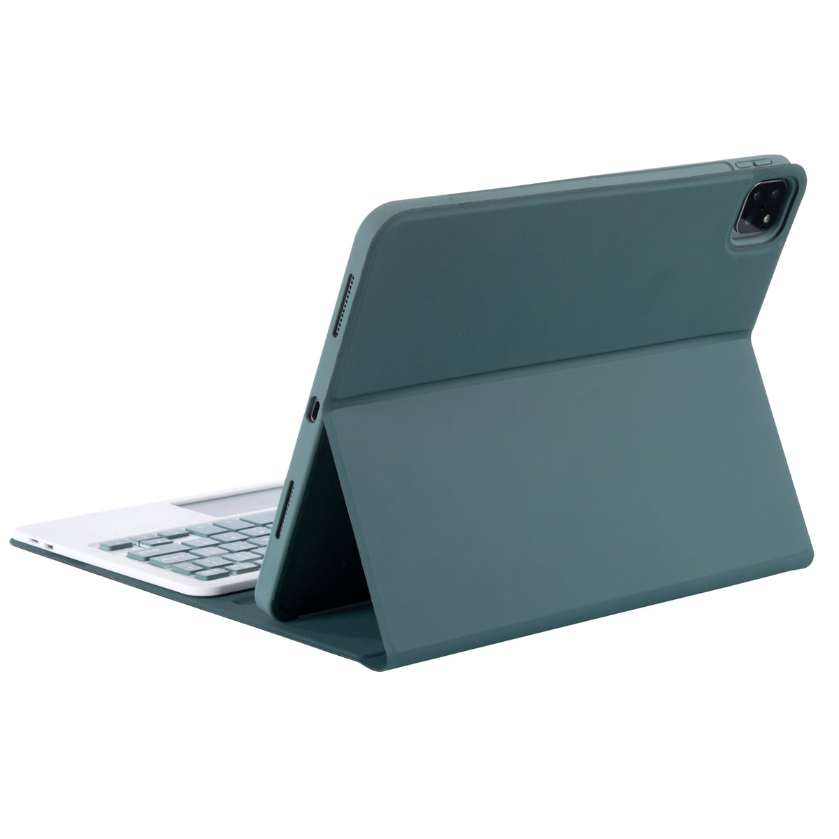 T11B-A Candy Color Leather Stand Case with Bluetooth Touchpad Keyboard Built-in Pen Slot for iPad Pro 11-inch (2021)