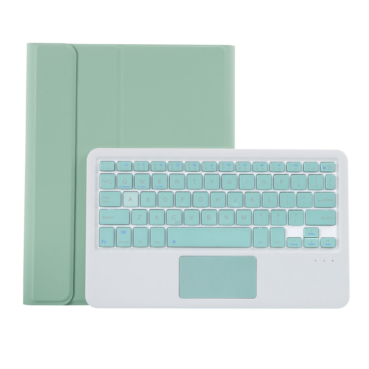 T11B-A Candy Color Leather Stand Case with Bluetooth Touchpad Keyboard Built-in Pen Slot for iPad Pro 11-inch (2021)