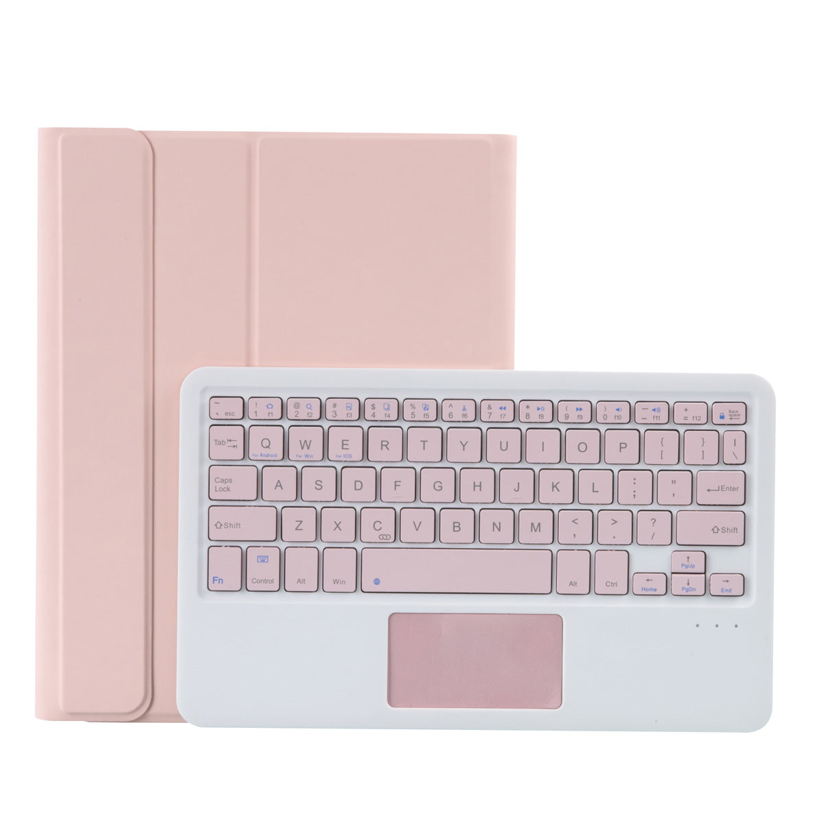 T11B-A Candy Color Leather Stand Case with Bluetooth Touchpad Keyboard Built-in Pen Slot for iPad Pro 11-inch (2021)