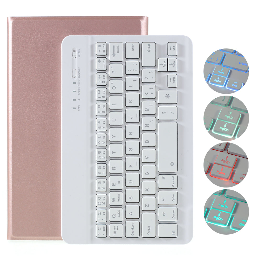 A220S 2 in 1 Bluetooth Keyboard Stand Smart Leather Tablet Shell Case with Backlight for Samsung Galaxy Tab A7 Lite 8.7-inch T220/T225