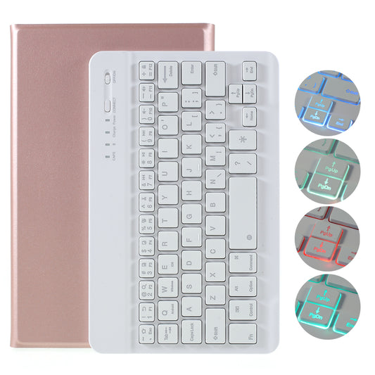 A220S 2 in 1 Bluetooth Keyboard Stand Smart Leather Tablet Shell Case with Backlight for Samsung Galaxy Tab A7 Lite 8.7-inch T220/T225