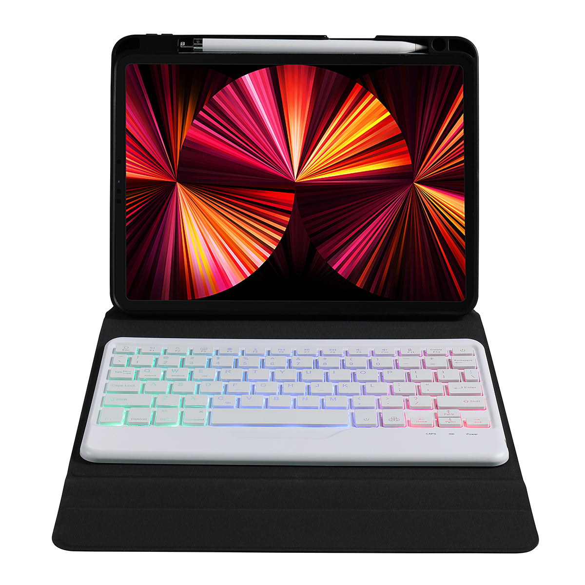 B011S Bluetooth Keyboard Leather Tablet Stand Case Protector with Backlight for iPad Pro 11-inch (2021/2020/2018)/iPad Air (2022)/(2020)