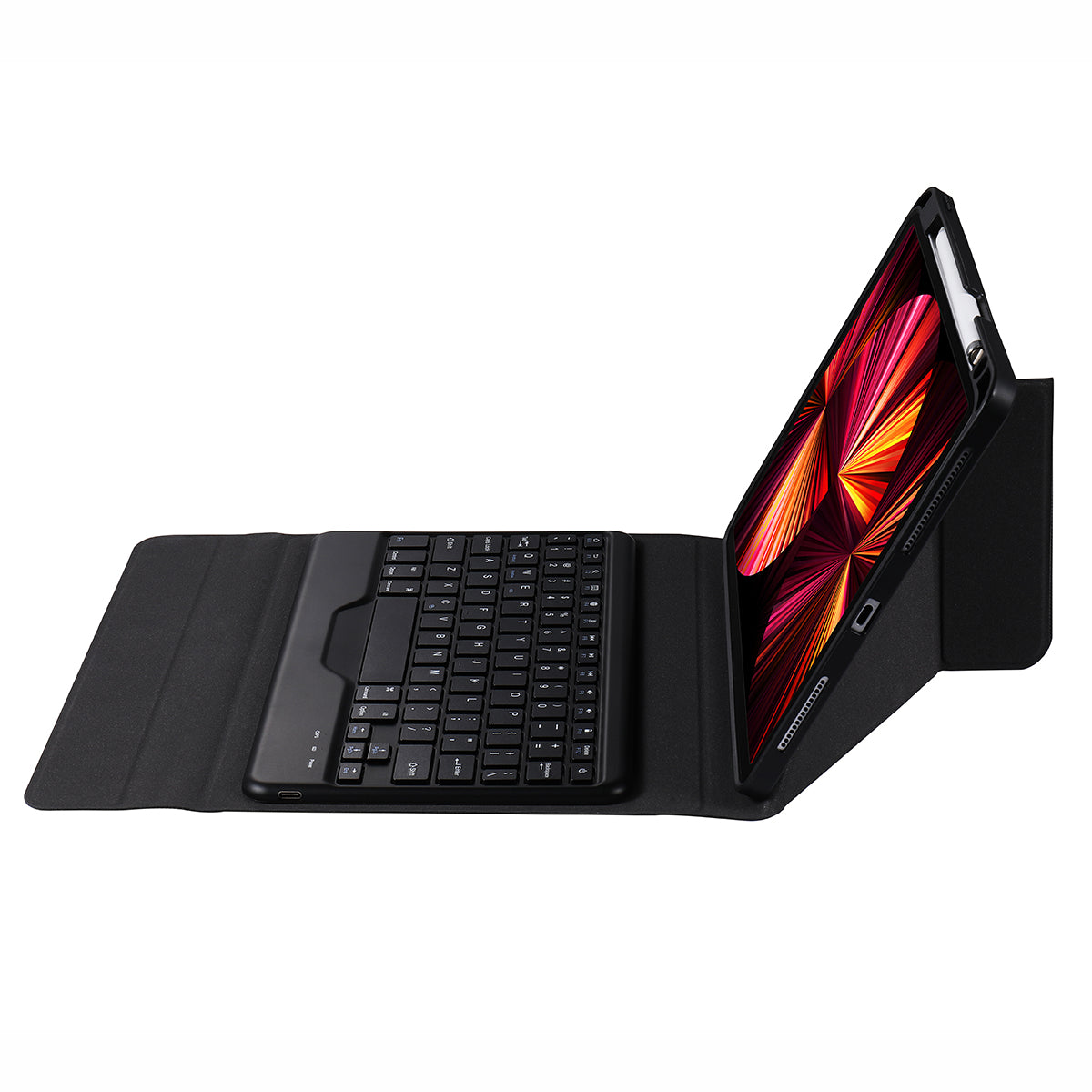 B011 Trid-fold Stand Bluetooth Keyboard Tablet Case Cover with Pen Slot for iPad Pro 11-inch (2021/2020/2018)/iPad Air (2022)/(2020)