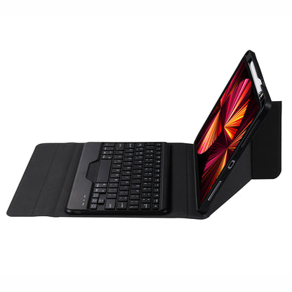 B011 Trid-fold Stand Bluetooth Keyboard Tablet Case Cover with Pen Slot for iPad Pro 11-inch (2021/2020/2018)/iPad Air (2022)/(2020)