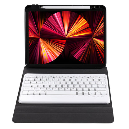 B011 Trid-fold Stand Bluetooth Keyboard Tablet Case Cover with Pen Slot for iPad Pro 11-inch (2021/2020/2018)/iPad Air (2022)/(2020)