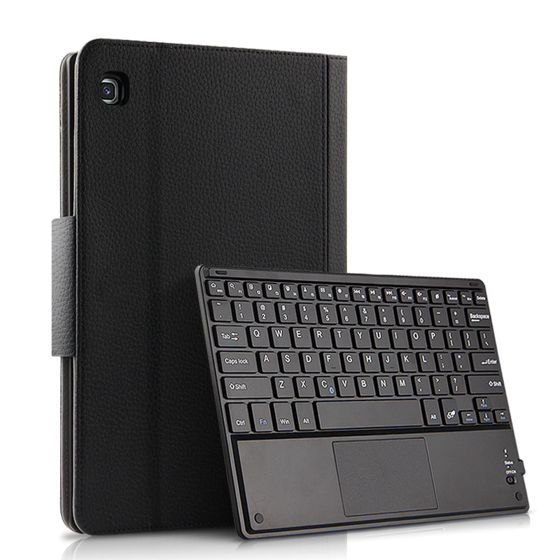 JIUYU Wireless Bluetooth Keyboard Genuine Leather Case for Samsung Galaxy Tab A7 10.4 (2020)