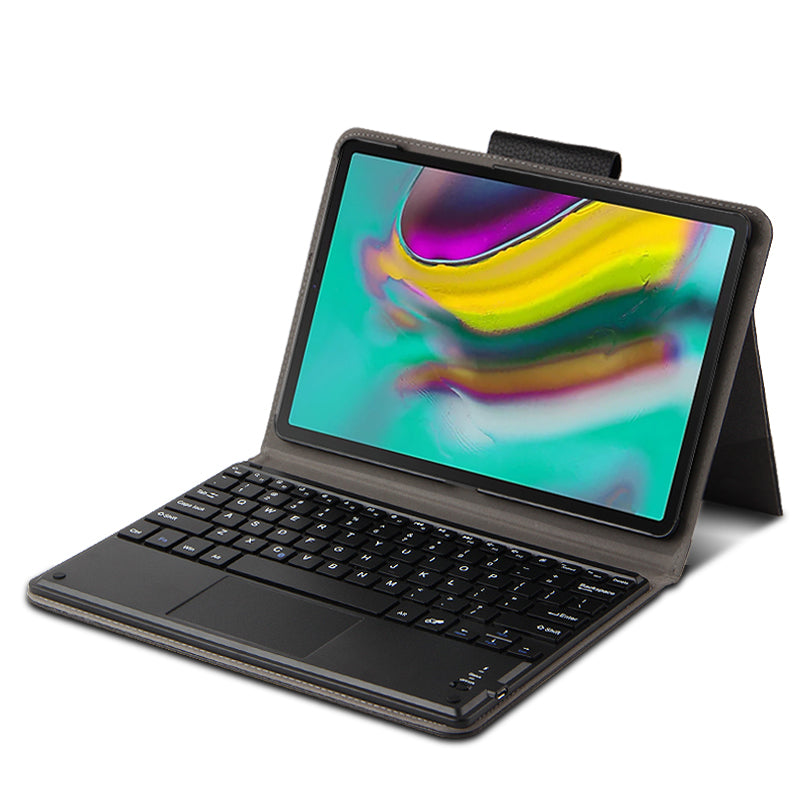 JIUYU Wireless Bluetooth Keyboard Genuine Leather Case for Samsung Galaxy Tab A7 10.4 (2020)