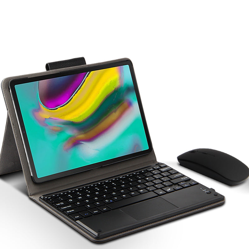 JIUYU Wireless Bluetooth Keyboard Genuine Leather Case for Samsung Galaxy Tab A7 10.4 (2020)