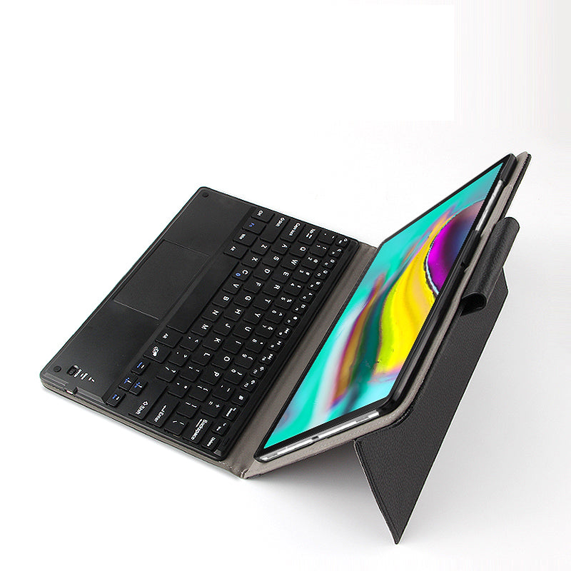 JIUYU Wireless Bluetooth Keyboard Genuine Leather Case for Samsung Galaxy Tab A7 10.4 (2020)