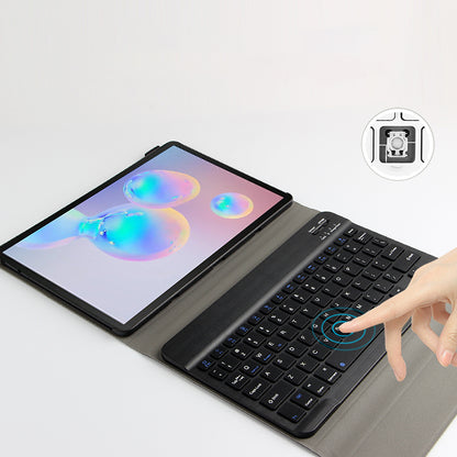 AJIUYU Quality Leather Protective Shell with Wireless Bluetooth Keyboard for Samsung Galaxy Tab S6