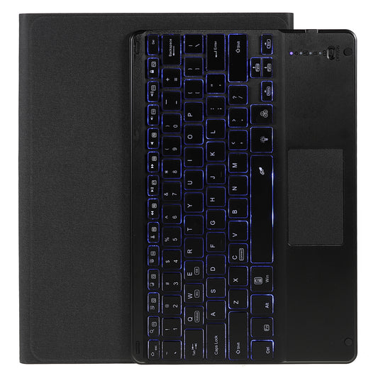 AJIUYU Protective Leather Case + Portable Wireless Bluetooth Keyboard for Samsung Galaxy Tab S7 Plus/Tab S7 FE/Tab S8+