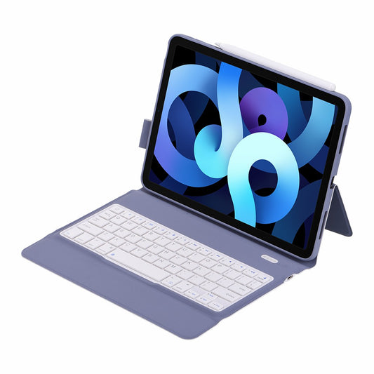 T1086 Magnetic Clasp Wireless Bluetooth Keyboard Protective Leather Case with Pen Loop for iPad Air (2022)/(2020)/Pro 11-inch (2021)/(2020)/(2018)
