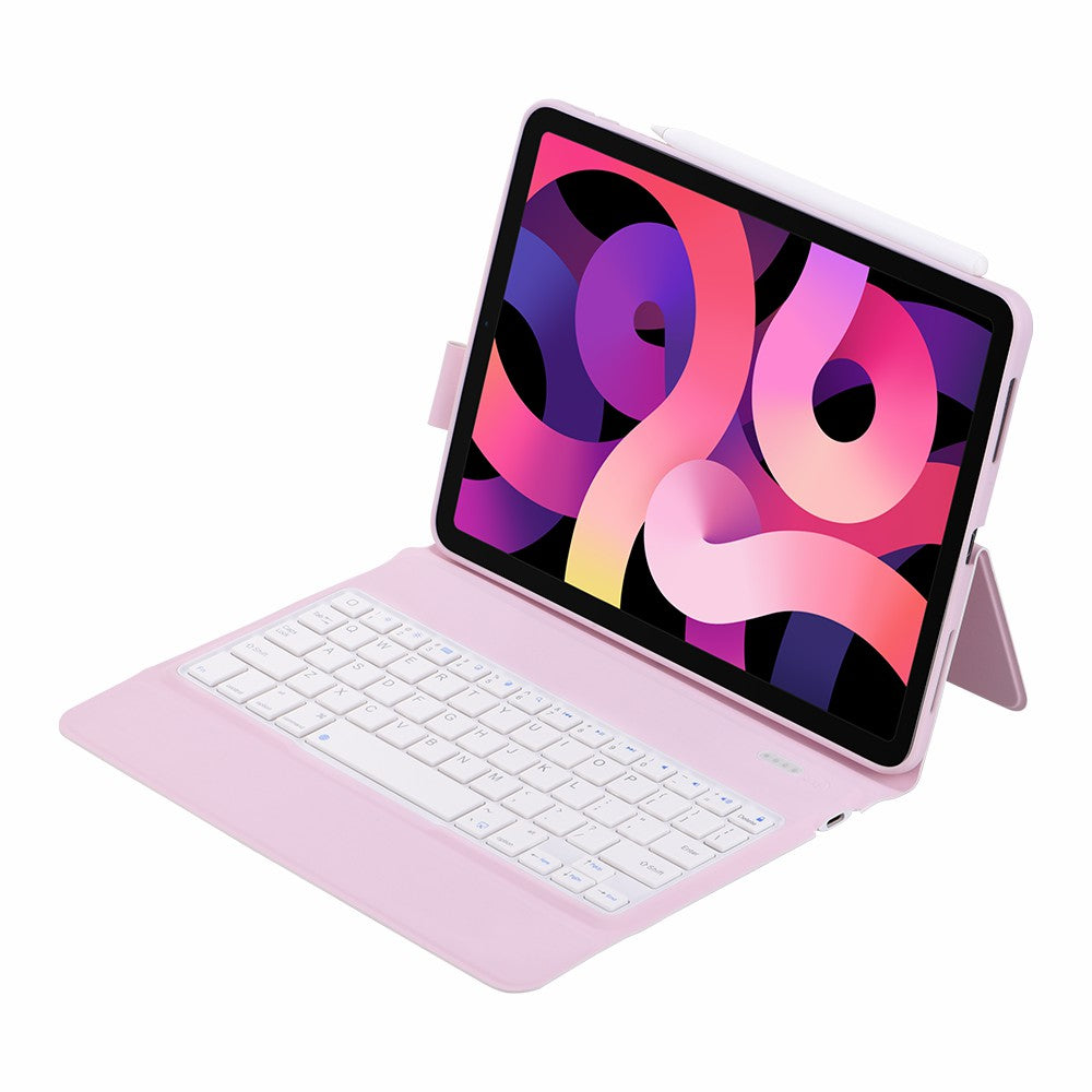 T1086 Magnetic Clasp Wireless Bluetooth Keyboard Protective Leather Case with Pen Loop for iPad Air (2022)/(2020)/Pro 11-inch (2021)/(2020)/(2018)