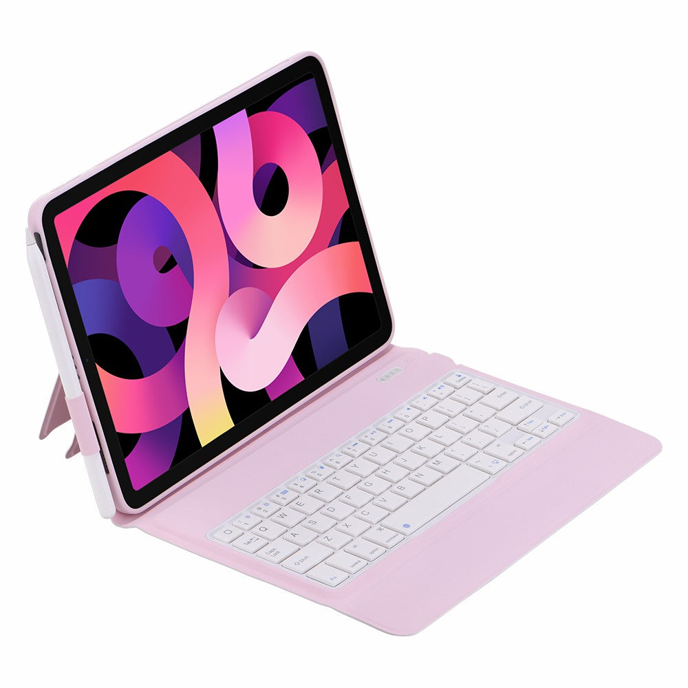 T1086 Magnetic Clasp Wireless Bluetooth Keyboard Protective Leather Case with Pen Loop for iPad Air (2022)/(2020)/Pro 11-inch (2021)/(2020)/(2018)