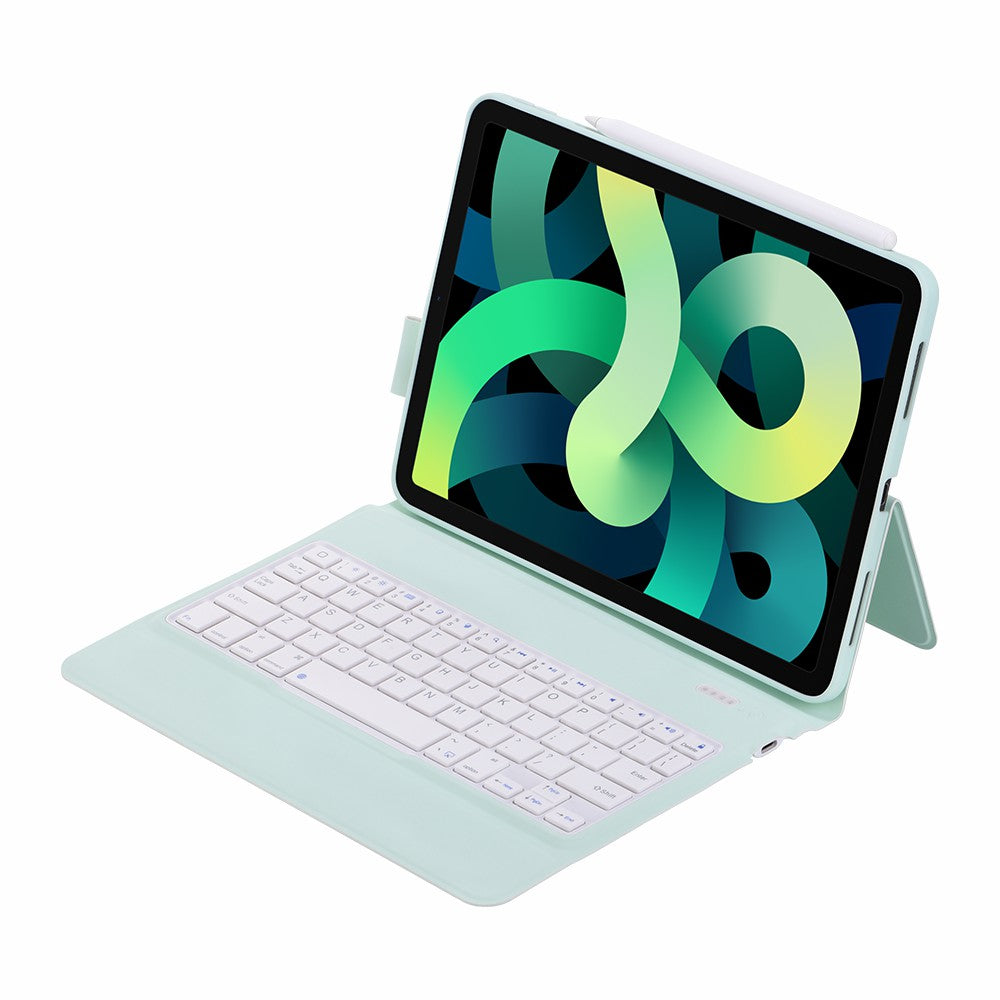 T1086 Magnetic Clasp Wireless Bluetooth Keyboard Protective Leather Case with Pen Loop for iPad Air (2022)/(2020)/Pro 11-inch (2021)/(2020)/(2018)