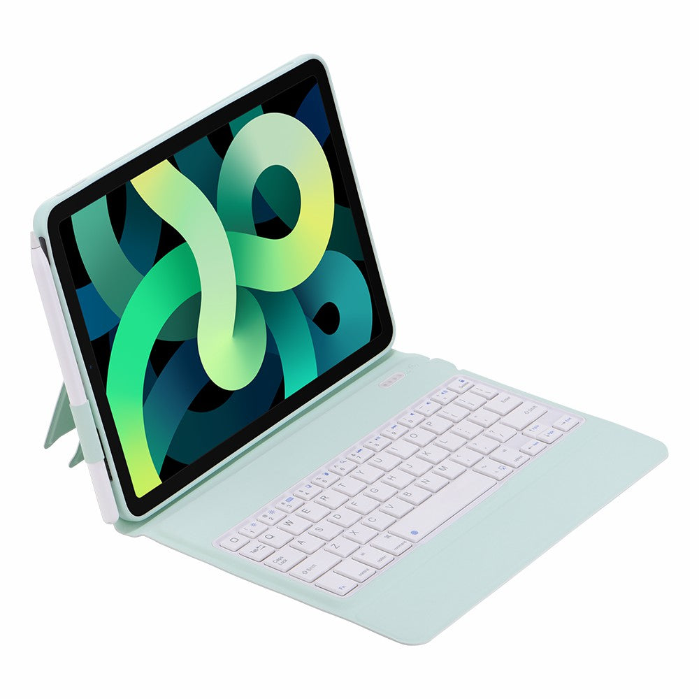 T1086 Magnetic Clasp Wireless Bluetooth Keyboard Protective Leather Case with Pen Loop for iPad Air (2022)/(2020)/Pro 11-inch (2021)/(2020)/(2018)